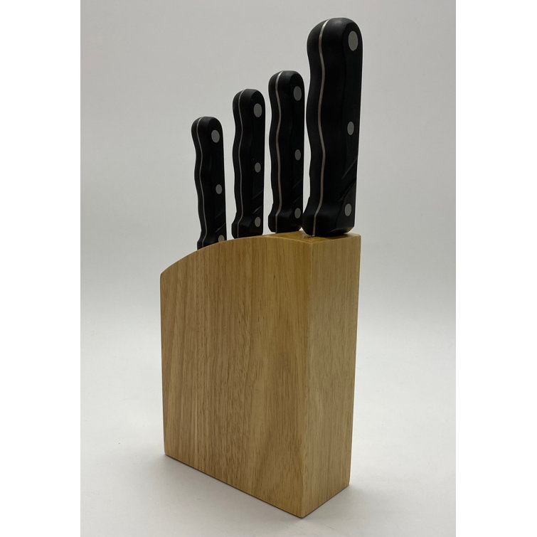 New England Cutlery 5 Piece Stainless Steel Knife Block Set Wayfair